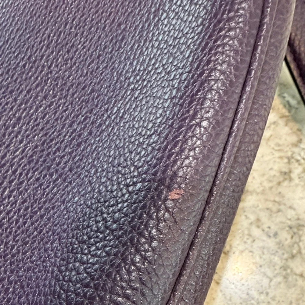 Coach Dark Purple Leather Hobo Bag - Picture 2 of 9